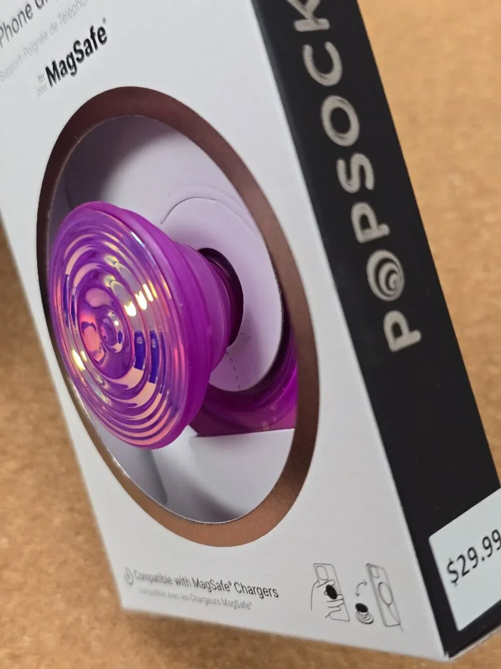 Popsockets Phone PopGrip for MagSafe Magnetic Holder Ripple Iridescent Aviation